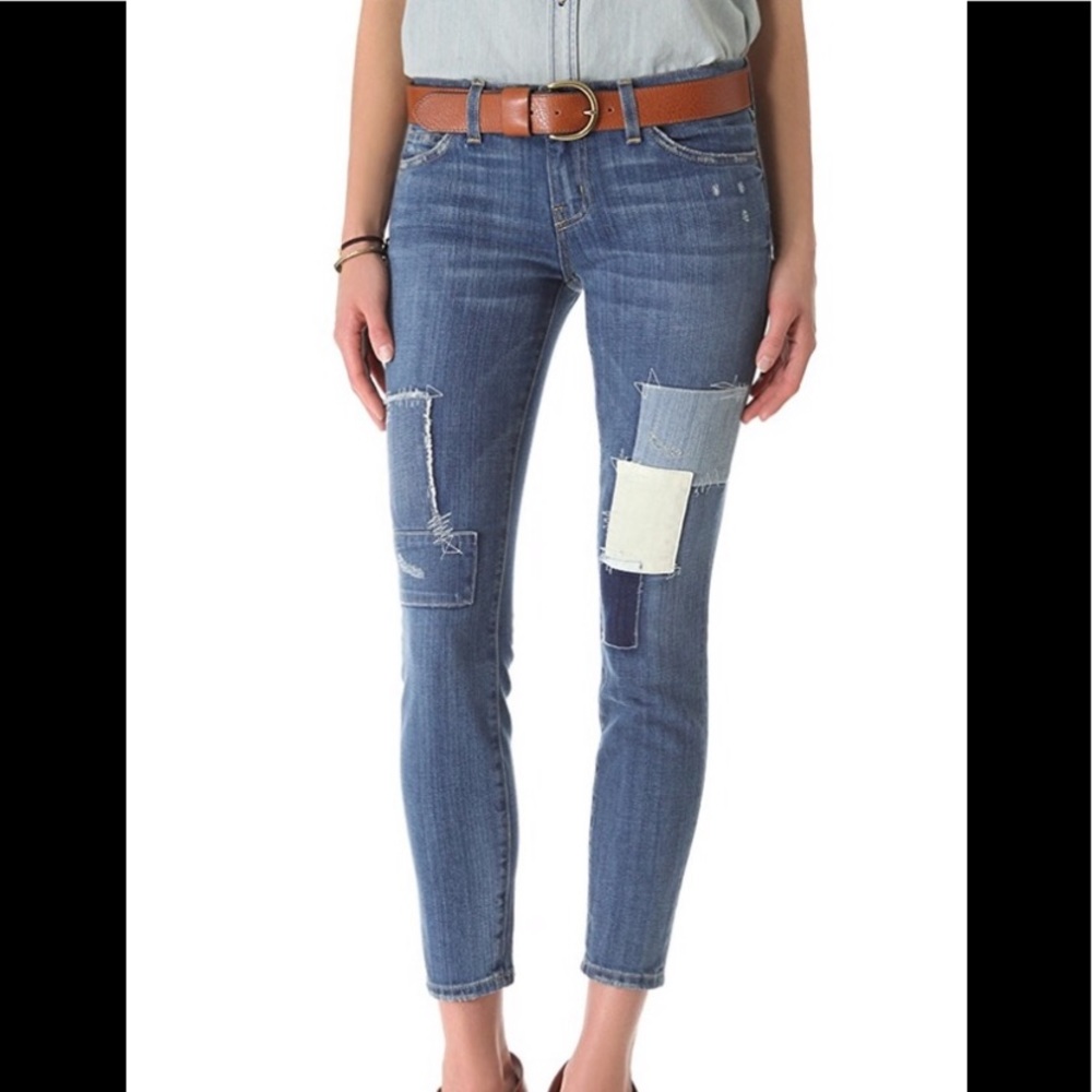 Current/Elliott “The Stiletto” Patchwork jeans 29